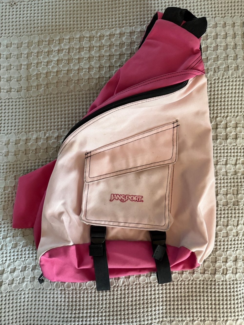 Jansport Pink Two-Tone Sling Backpack